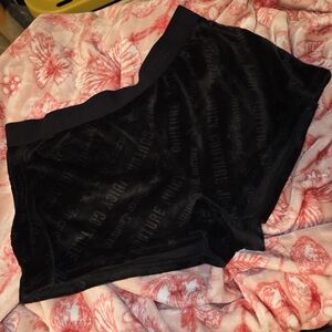 Juicy Couture Black Velour Lounge Shorts